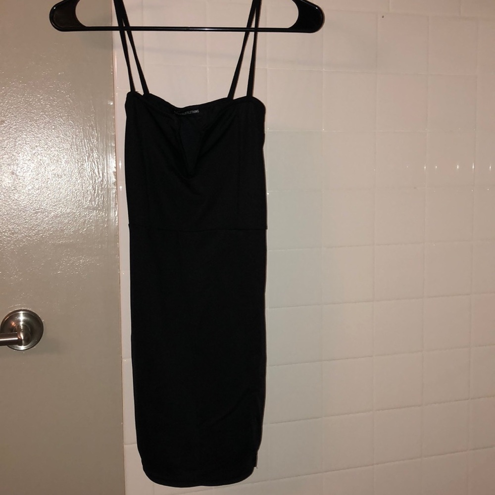 Extreme Thigh Split Panelled Plunge Bodycon Dress